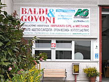 Insegna officina impianti gpl e metano Baldi & Govoni